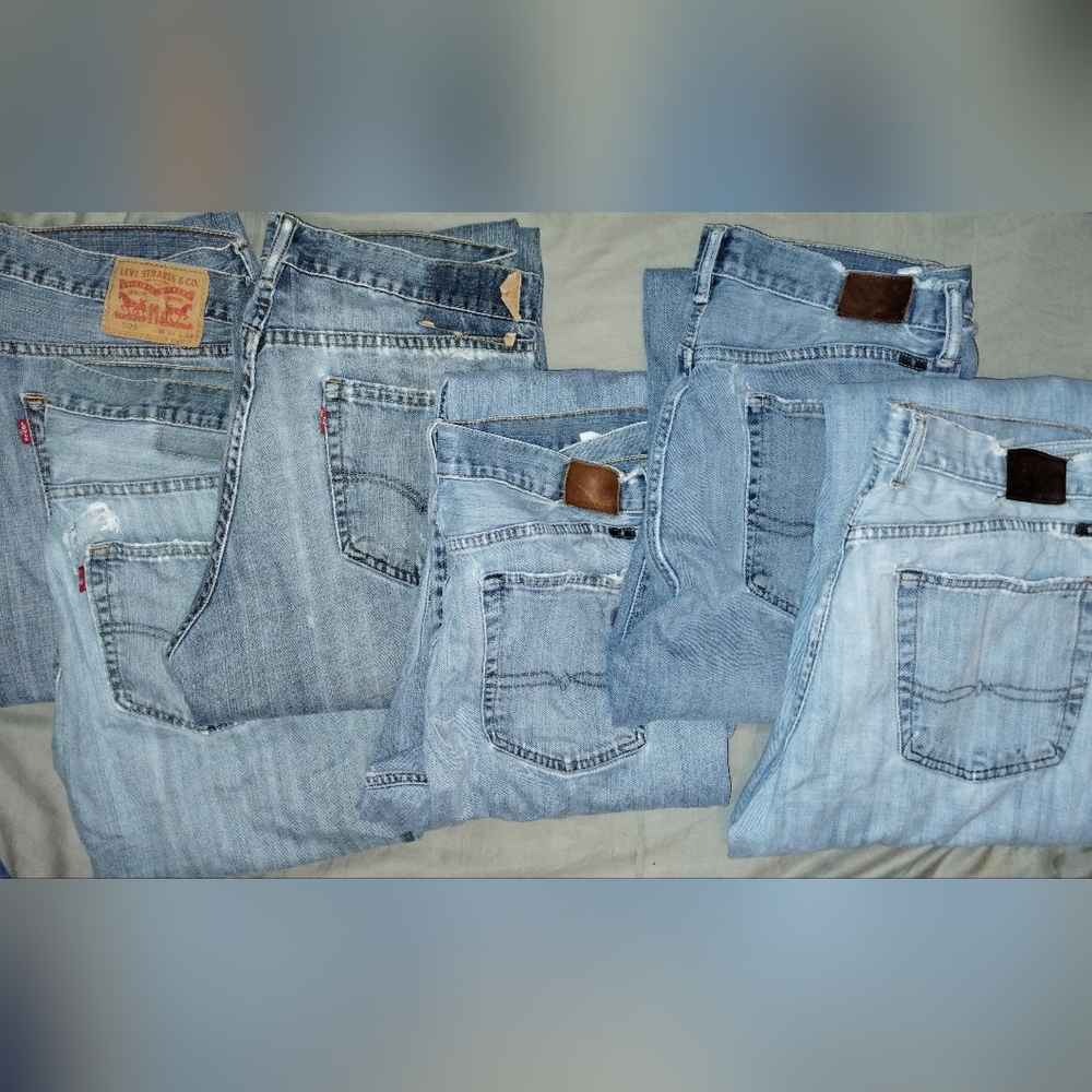6 pairs mens work scrap jeans. All 34x34 see photos